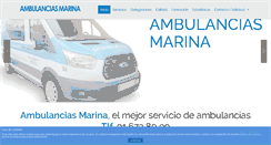 Desktop Screenshot of ambulanciasmarina.es